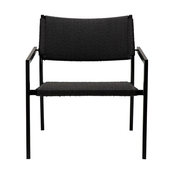 Črn pleten fotelj iz trstike Loop – DAN-FORM Denmark-image-2