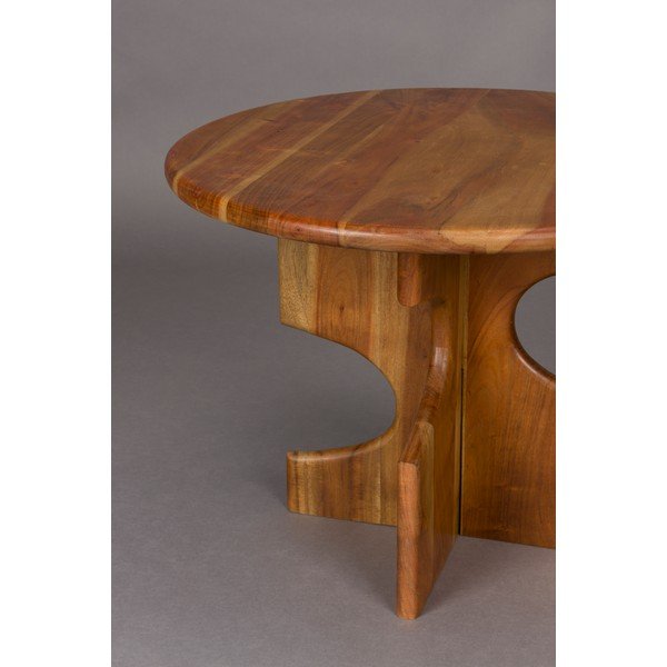 Okrogla stranska mizica iz masivne akacije ø 60 cm Morgan – Dutchbone-image-4