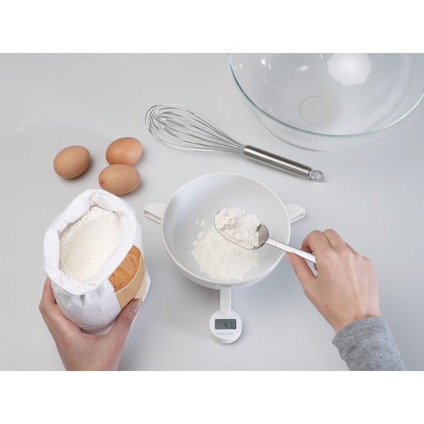 Bela zložljiva digitalna kuhinjska tehtnica Joseph Joseph TriScale-image-4