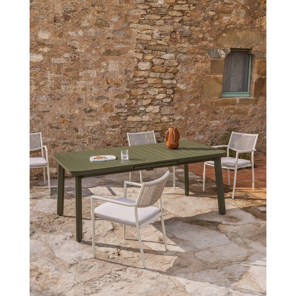 Kovinska vrtna miza 100x220 cm Izola – Kave Home-image-1