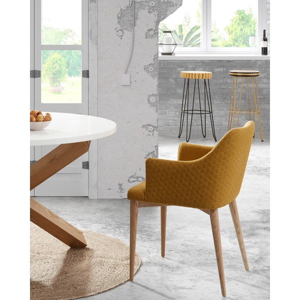 Gorčično rumen jedilni stol Kave Home Danai-image-4