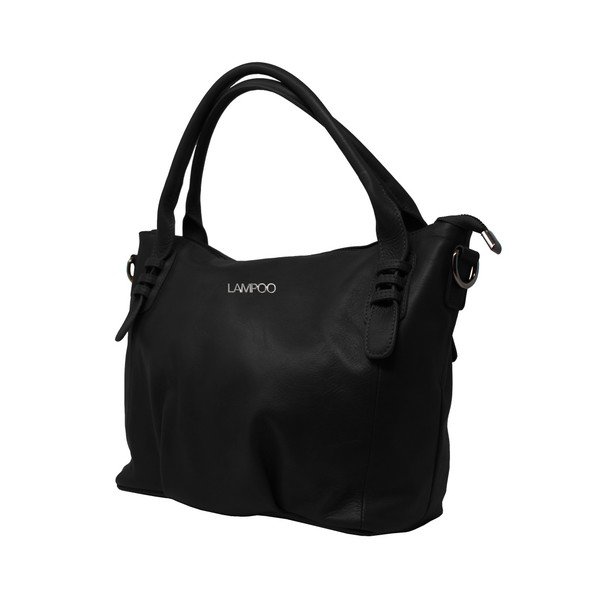 Črna usnjena torbica Lampoo Grana-image-2