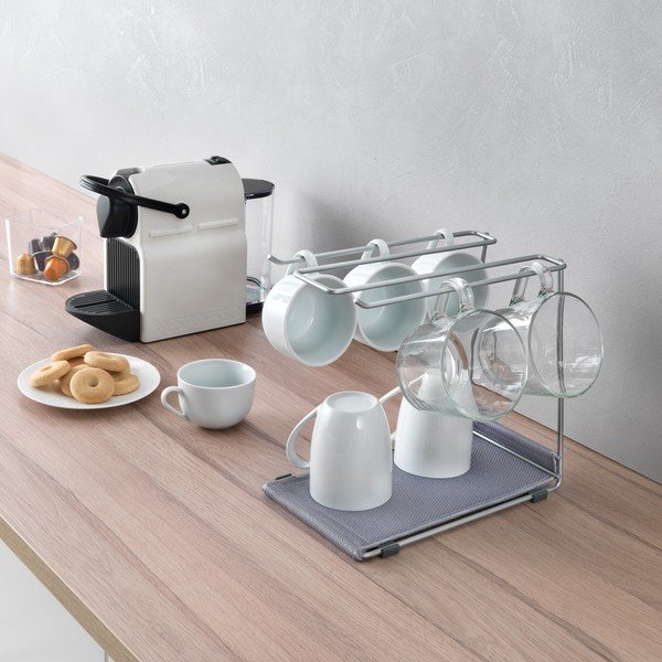 Jekleno držalo za kozarce v srebrni barvi Calix – Metaltex-image-1