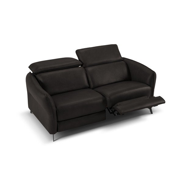 Črna usnjena sedežna garnitura 103 cm Hubble – Windsor & Co Sofas-image-3