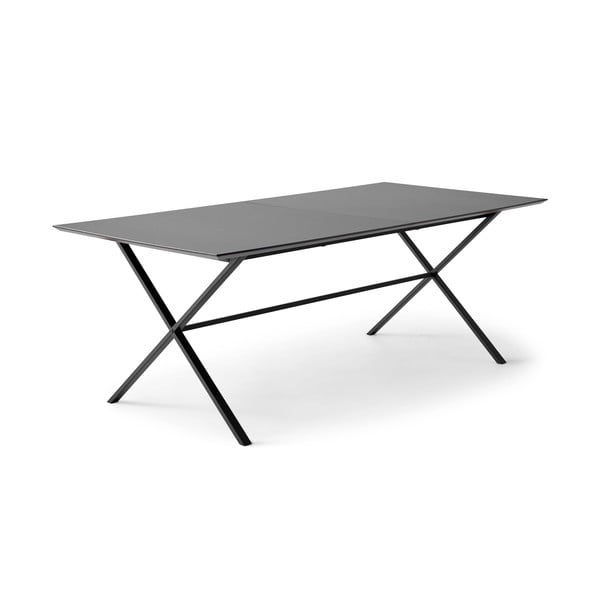 Črna raztegljiva jedilna miza s črno mizno ploščo 100x210 cm Meza – Hammel Furniture