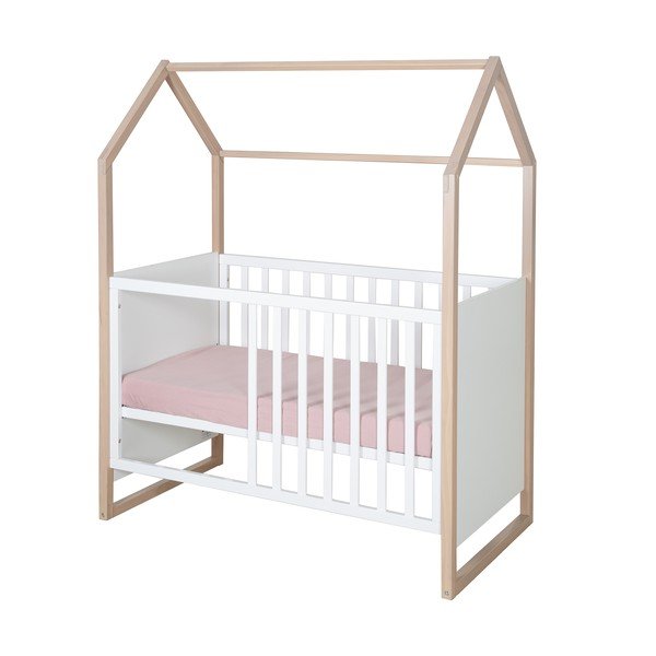 Bela otroška posteljica 60x120 cm Cabane – Roba-image-2