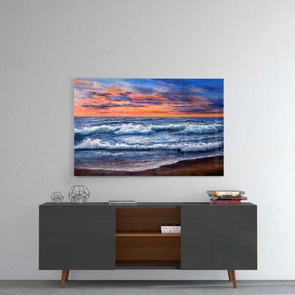Steklena slika Insigne Waves, 72 x 46 cm-image-1
