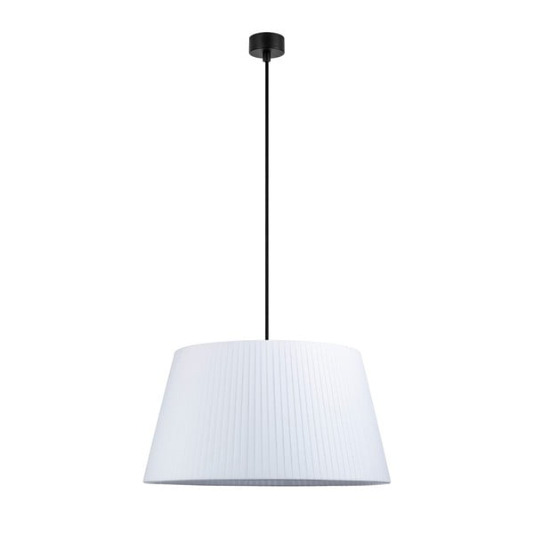 Bela stropna svetilka s črnim kablom Sotto Luce Kami, ⌀ 45 cm