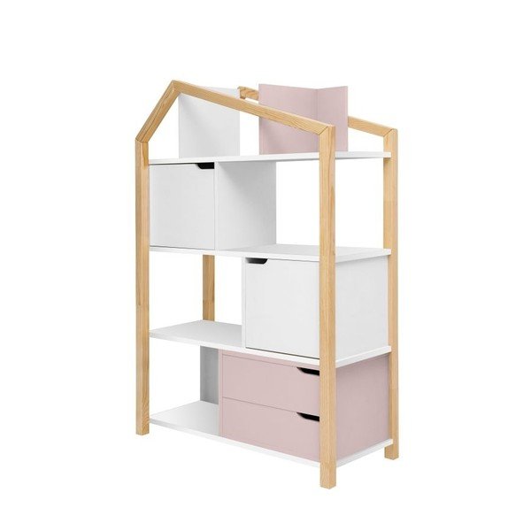 Otroški regal z rožnatimi policami BELLAMY Phoebe Flamingo, 89 x 130 cm-image-2