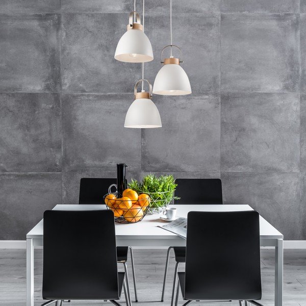 Bela viseča svetilka s kovinskim senčilom ø 37 cm Danielle – LAMKUR-image-2