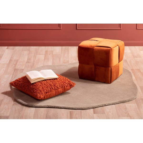 Oranžni žametni stolček Weaved - Leitmotiv-image-3