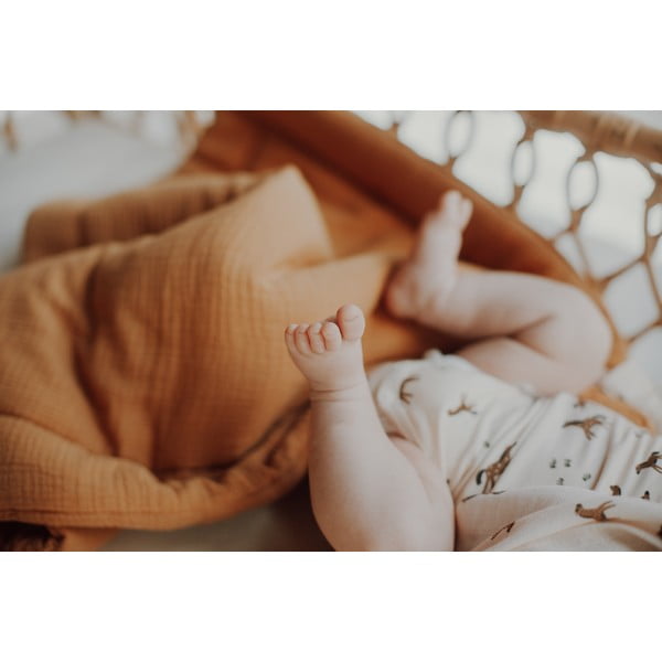 Komplet za zibelko v konjak rjavi barvi – Malomi Kids-image-1