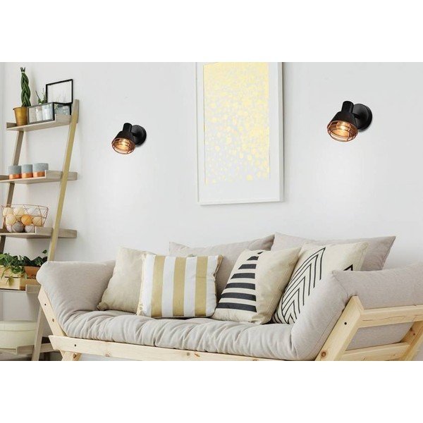 Črna kovinska stenska svetilka Neria - Candellux Lighting-image-1