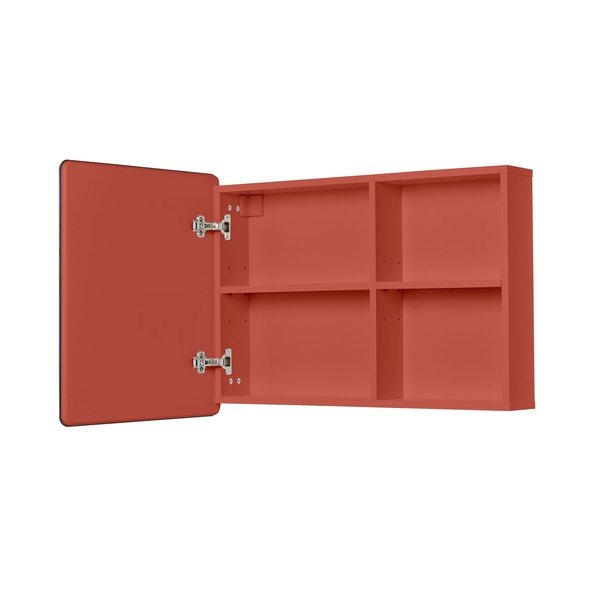 Rdeča stenska/z ogledalom kopalniška omarica 80x58 cm Color Bath – Tom Tailor-image-3
