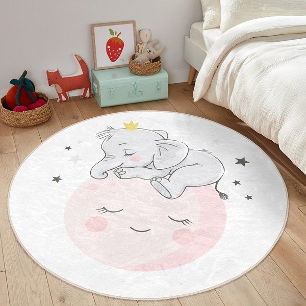 Bela otroška preproga ø 120 cm Comfort – Mila Home-image-3