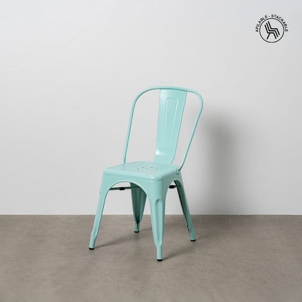 Turkizni kovinski jedilni stoli v kompletu 2 ks – Ixia-image-1