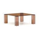 Rjava steklena mizica 85x85 cm Adularia – Kave Home