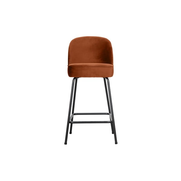 Opečnato oranžen žameten barski stol 89 cm Vogue – BePureHome