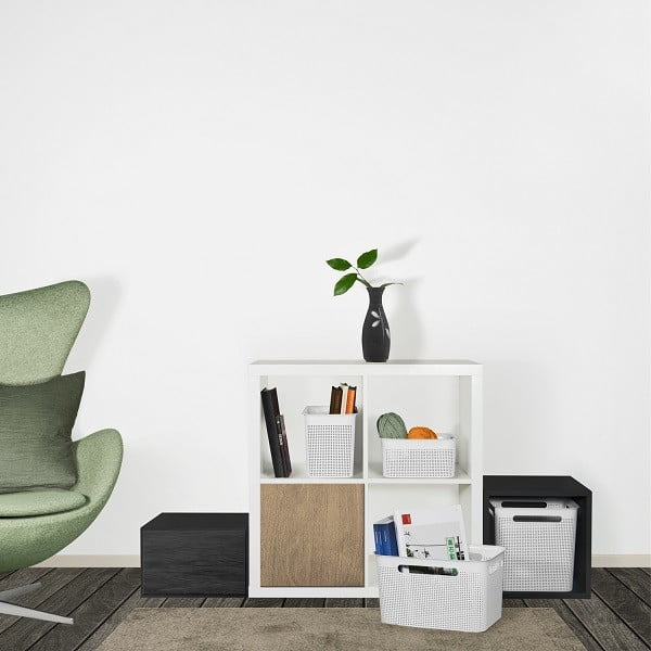 Bež košara za shranjevanje iz reciklirane plastike Brisen - Rotho-image-1