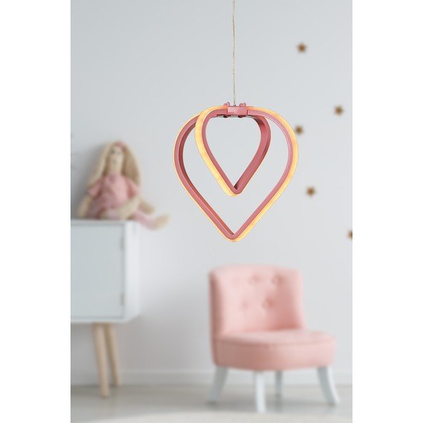 Rožnata kovinska LED viseča svetilka ø 22 cm Sevinc – Squid Lighting-image-1