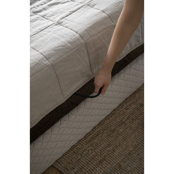 Bež oblazinjena postelja z letvenim dnom 90x200 cm Sleepy Luna - Miuform-image-1