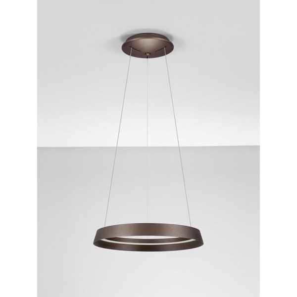 Rjava aluminijasta LED zatemnitvena viseča svetilka s senčilom iz akrilnega stekla ø 45 cm Ormi – Nova Luce-image-4