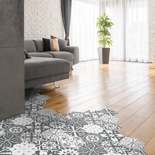 Komplet 10 talnih nalepk Ambiance Hexagons Rosito, 20 x 18 cm-image-3