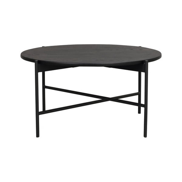 Črna kavna mizica Rowico Skye, ø 85 cm