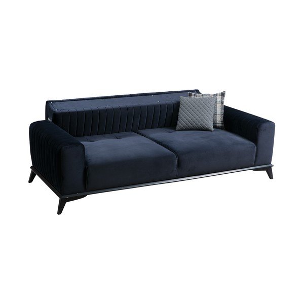 Temno modra sedežna garnitura 220 cm Lisa – Balcab Home-image-3