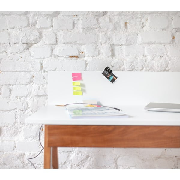 Siva pisalna miza s podnožjem iz jesenovega lesa Ragaba Luka, dolžina 110 cm-image-3