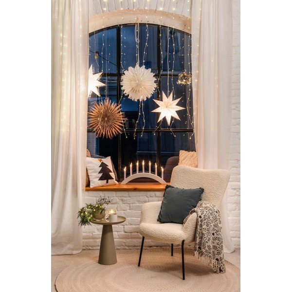 Zelena/kremno bela odeja 130x160 cm Maribelle – Bloomingville-image-1