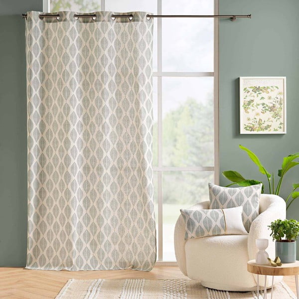 Zeleno-bež zavesa 140x240 cm Maho – douceur d'intérieur-image-3