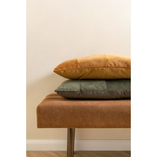 Zelena žametna okrasna blazina PT LIVING Velvet, 60 x 30 cm-image-1