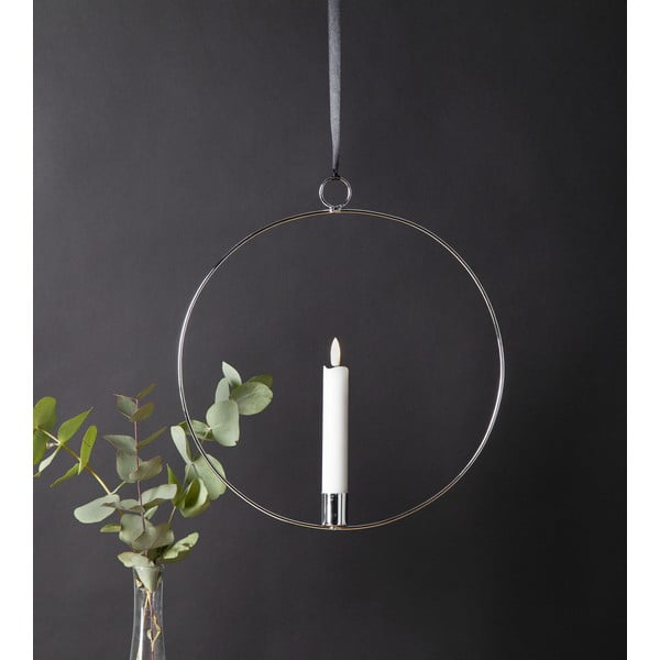 Svetlobna dekoracija v srebrni barvi Flamme Ring – Star Trading-image-2