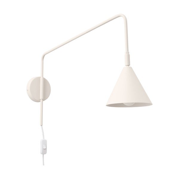 Kremno bela stenska svetilka z vtikačem ø 14 cm Zylo – Sollux