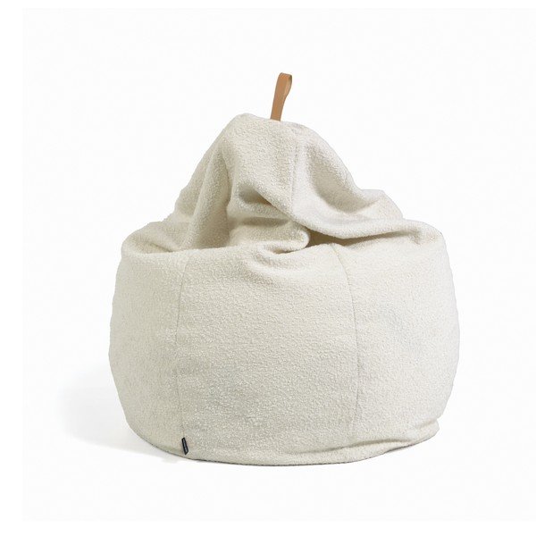 Bela sedežna vreča Kave Home Vicka, ø 70 cm-image-1