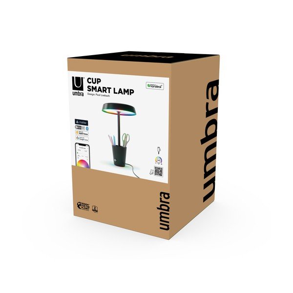 Mat črna LED namizna svetilka (višina 31 cm) Cup – Umbra-image-4