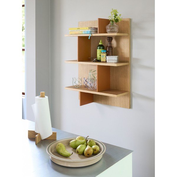 Večnivojska polica v hrastovem dekorju v naravni barvi 60 cm Stand – Hübsch-image-1