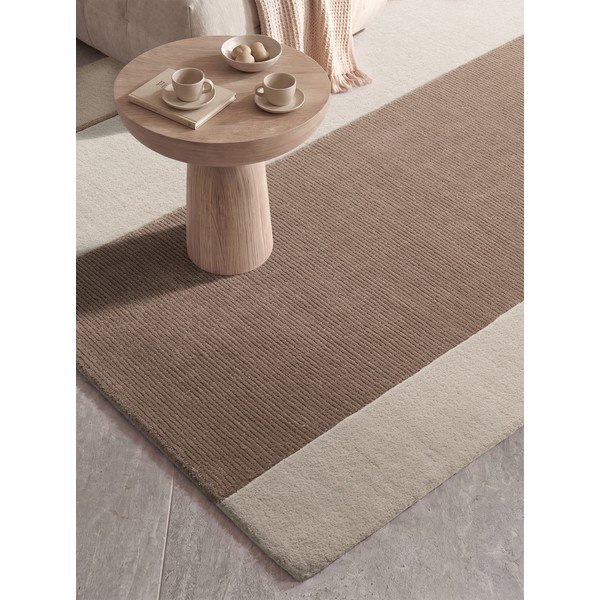 Rjava/kremno bela preproga iz mešanice volne 200x290 cm Karola – Villeroy&Boch-image-2