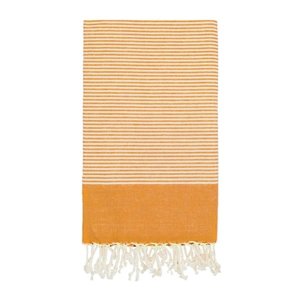 Oranžna brisača za hamam stran, 100 x 180 cm