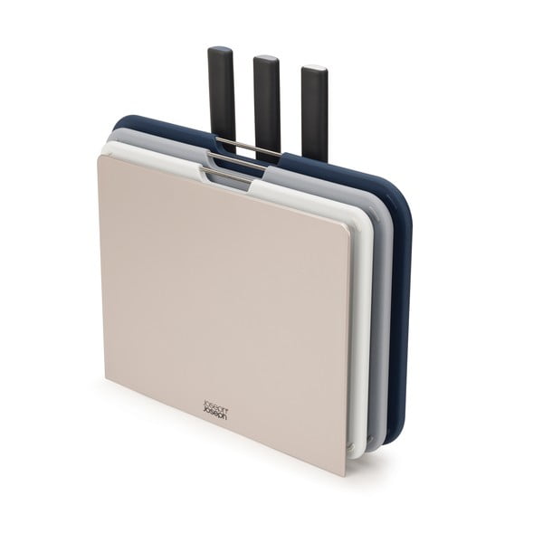 Komplet 3 desk za rezanje in nožev s stojalom Joseph Joseph Joseph Nest Plus