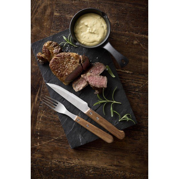 Komplet nožev za zrezke 8 ks iz nerjavečega jekla v srebrni barvi/v naravni barvi – Holm-image-1