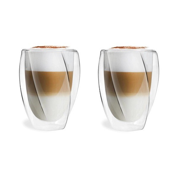 Komplet 2 dvostenskih kozarcev Vialli Design Latte, 300 ml