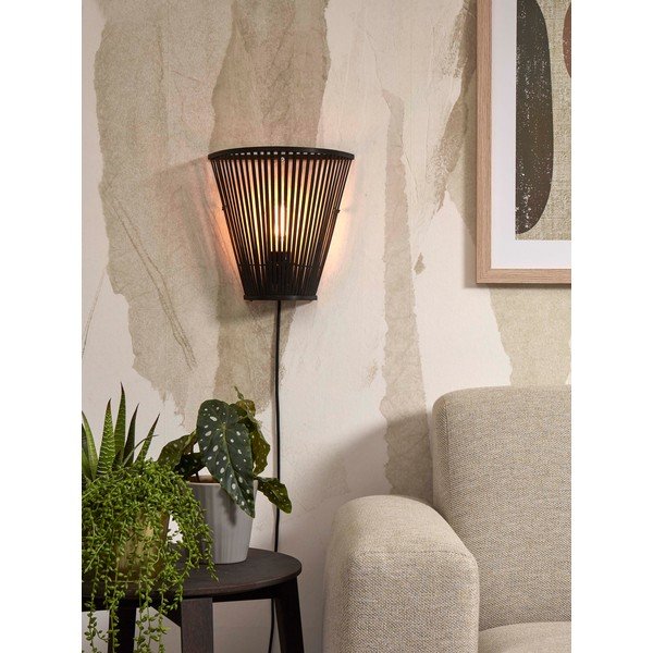 Črna stenska svetilka Merapi – Good&Mojo-image-4