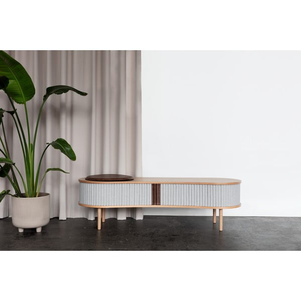 Rjava/bež TV omarica v hrastovem dekorju 140x40 cm Audacious – UMAGE-image-1