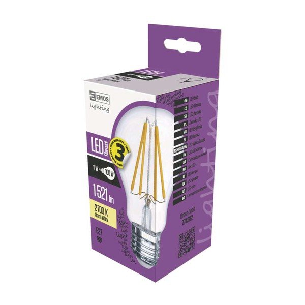 Žarnica LED EMOS Filament A60 Warm White, 11W E27-image-2
