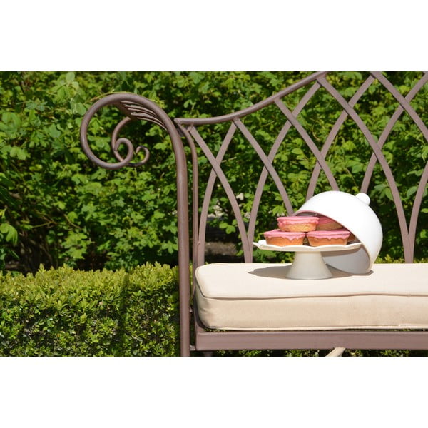 Rjava kovinska vrtna klop - Esschert Design-image-3