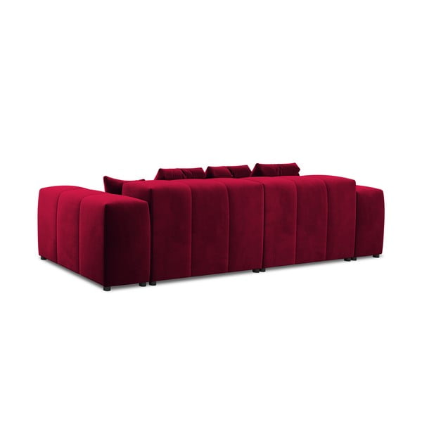 Rdeči žametni kavč 320 cm Rome Velvet - Cosmopolitan Design -image-4