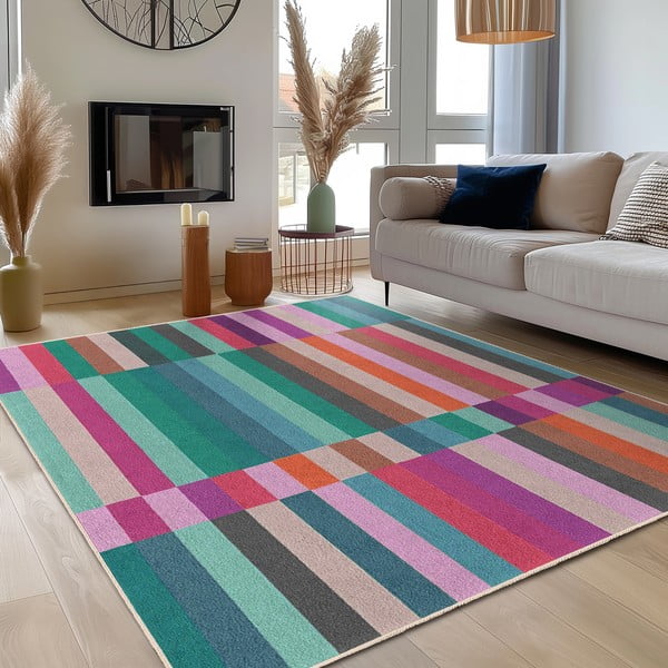 Turkizna pralna preproga 160x230 cm Acid Rain – Mila Home-image-3