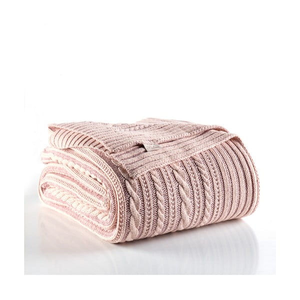 Svetlo rožnato pregrinjalo za posteljo Camila, 220 x 240 cm-image-1